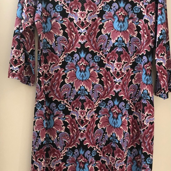 NWT Tracy Negoshian ‘Danielle’ Shift dress in floral watercolor w/ 3/4 sleeve. - Picture 2 of 8